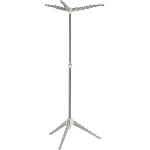 Household Essentials 5012-1 Portable 2-Tier Clothes Drying Rack Tri-pod | Dry Wet Laundry or Hang Clothes | Silver and Blue(Small)