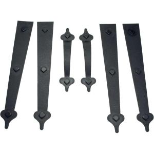 Household Essentials Hinge IT Premium Carriage House Handle & Hinge, Black Garage Door Magnet, 4 Hingle 2 Handles (Pack of 1)(Pack of 1)