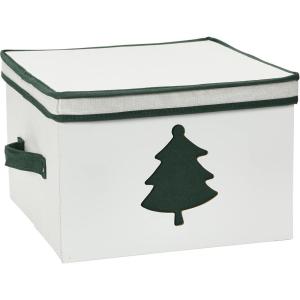 Household Essentials Holiday Storage Box, Medium, Green Tree