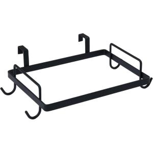 Household Essentials Metal Over the Door Trash Bag Holder, White(Black)