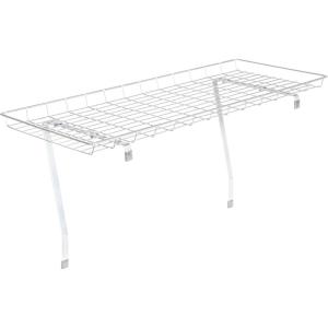 Household Essentials Rear Display Over-The-Washer Storage Shelf to Organize and Store Laundry Room Supplies, Silver(Silver)