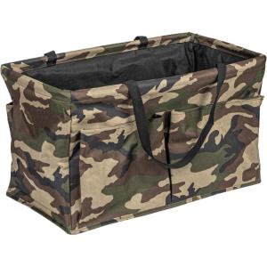 Household Essentials Sea Shell Krush Container All-Purpose Utility Tote with Pockets(Camo)