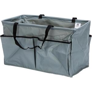 Household Essentials Sea Shell Krush Container All-Purpose Utility Tote with Pockets(Grey)
