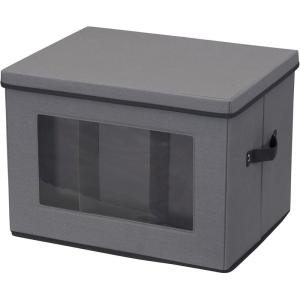 Household Essentials Tall Wine and Bottle Storage Chest, Gray(Gray)