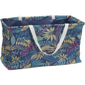 Household Essentials Teal Striped Krush Container All-Purpose Utility Tote(Leaf)