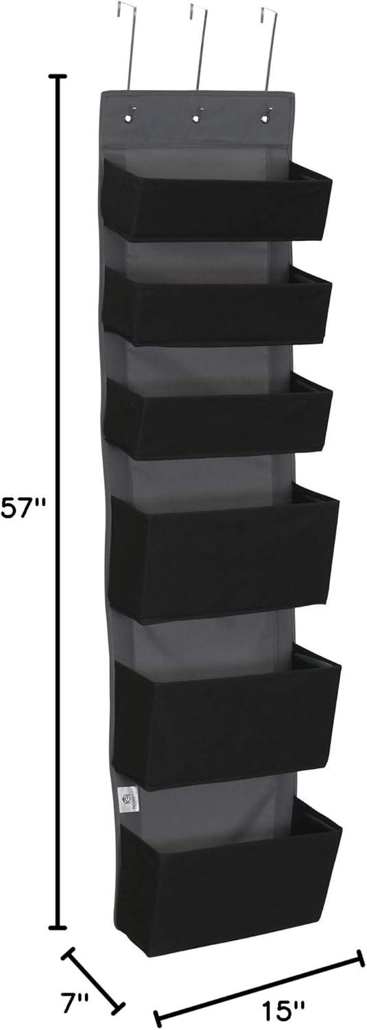 image:imageHousehold Essentials 21681 Overthe OvertheDoor Organizer OrangeBlack