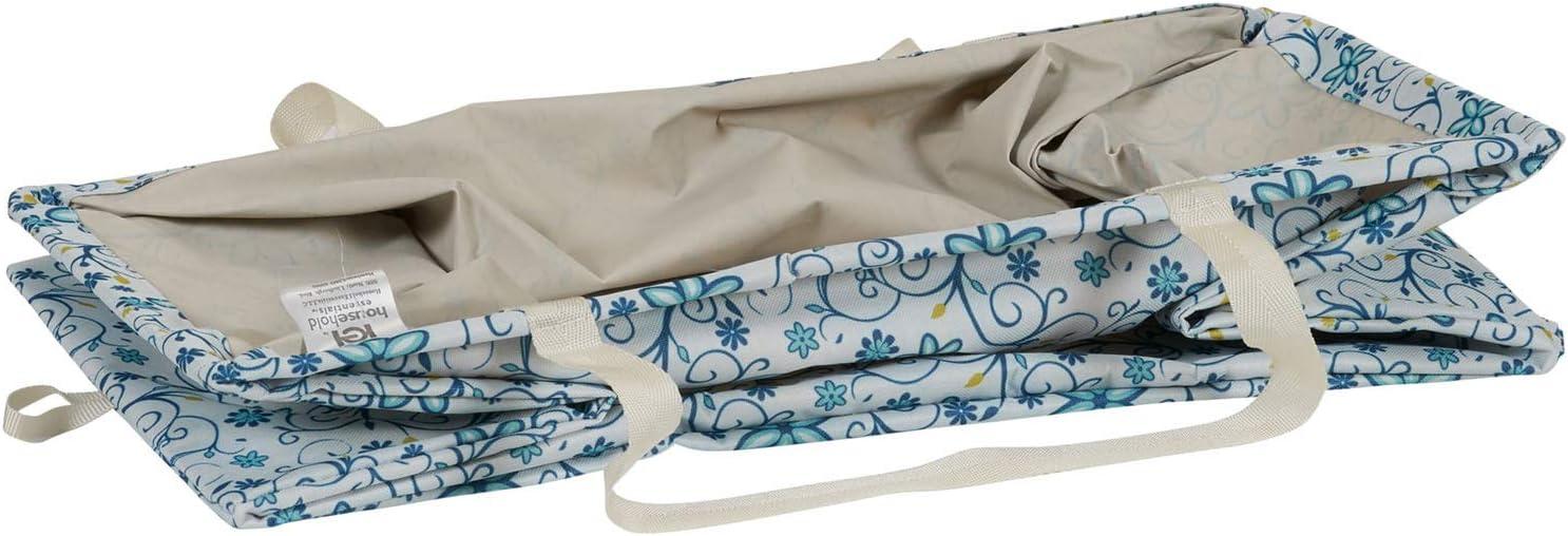 image:imageHousehold Essentials 22121 Krush Canvas Utility Tote Reusable Grocery Shopping Bag Laundry Carry Bag BlackBlue Floral