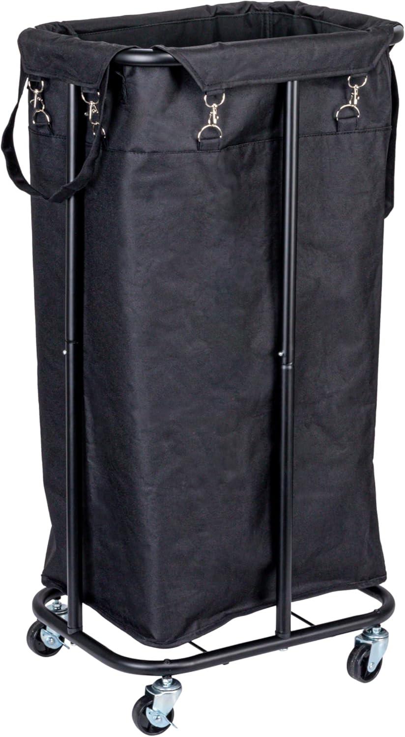 image:imageHousehold Essentials 2Bag Rolling Laundry Sorter NaturalBlackBlack