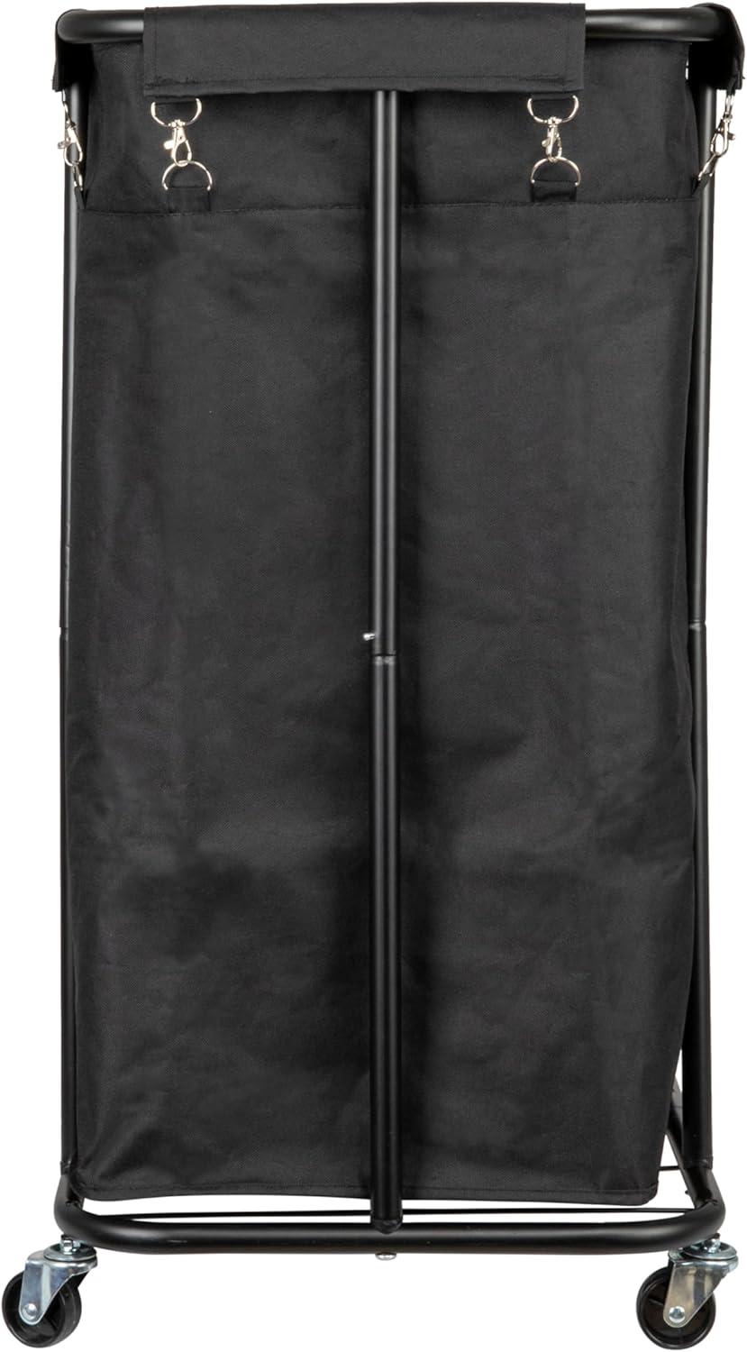 image:imageHousehold Essentials 2Bag Rolling Laundry Sorter NaturalBlackBlack