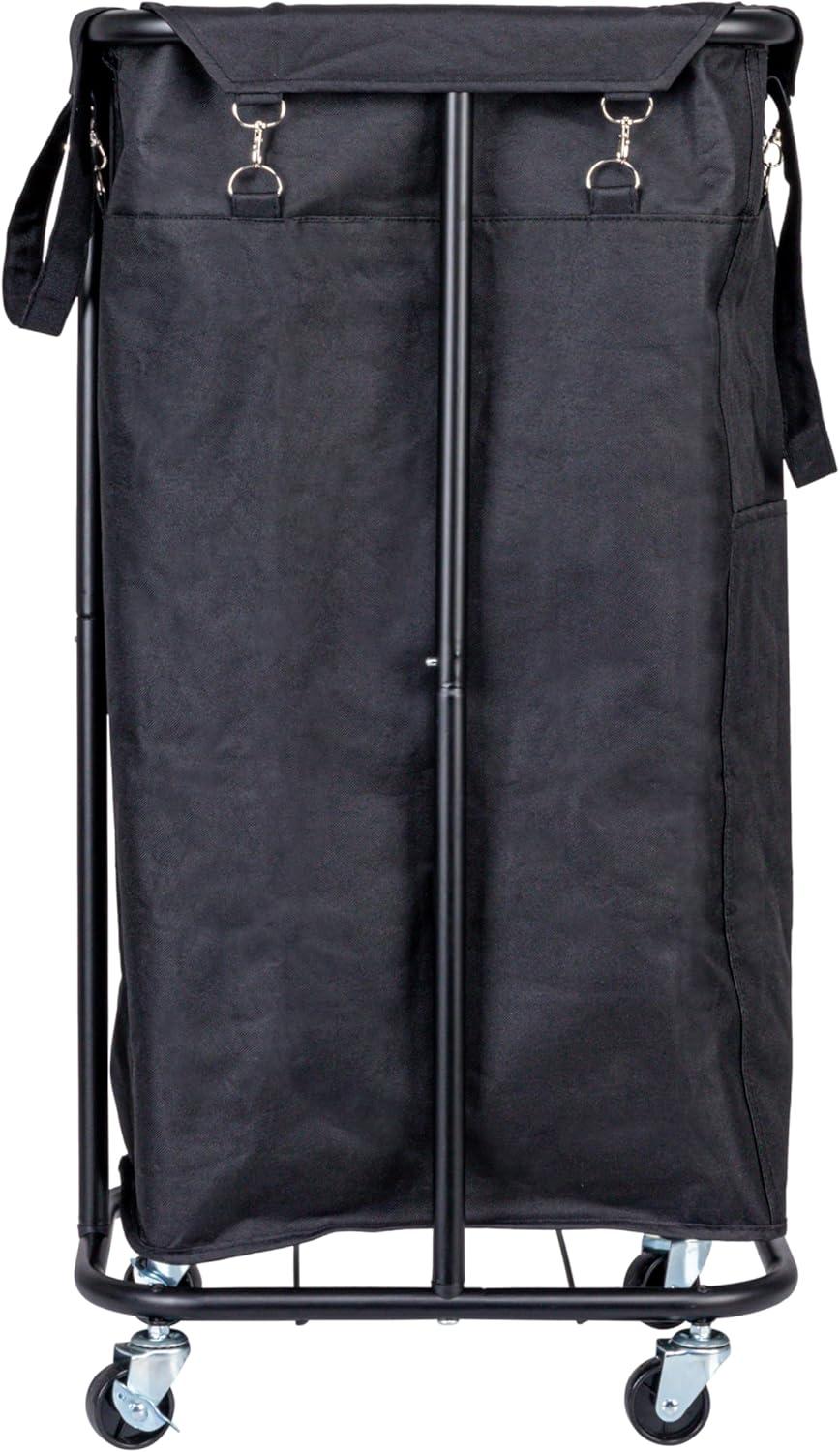 image:imageHousehold Essentials 2Bag Rolling Laundry Sorter NaturalBlackBlack