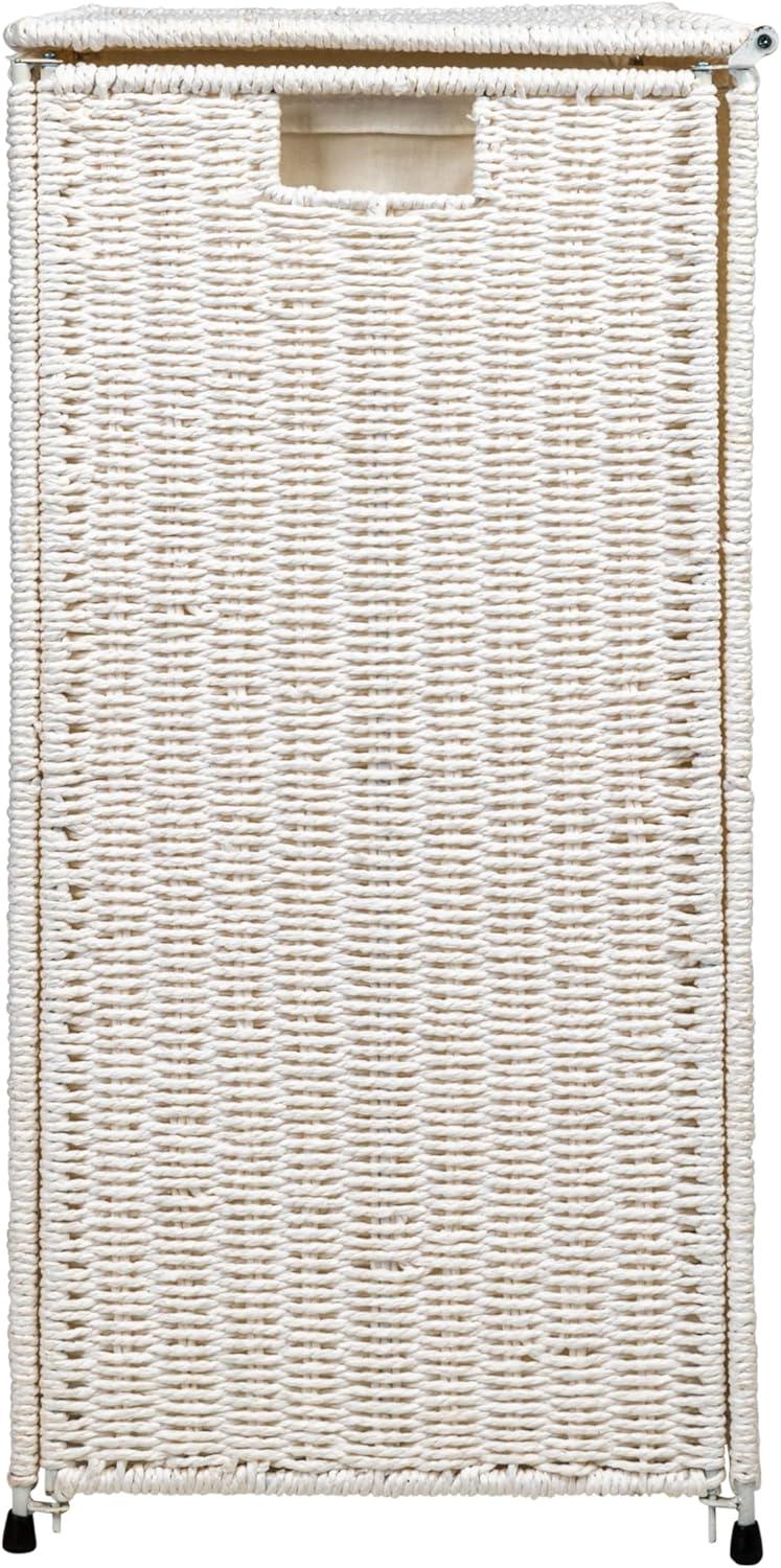 image:imageHousehold Essentials 3 Compartment Laundry Sorter Wicker Laundry SorterWhite