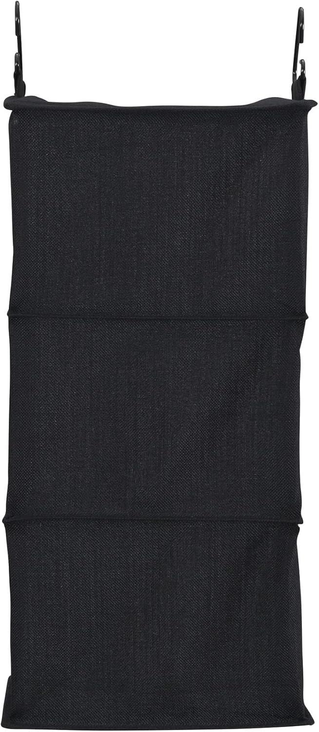 image:imageHousehold Essentials 311342 Hanging Closet Organizer 3 Pocket Shelves Natural CanvasBlack