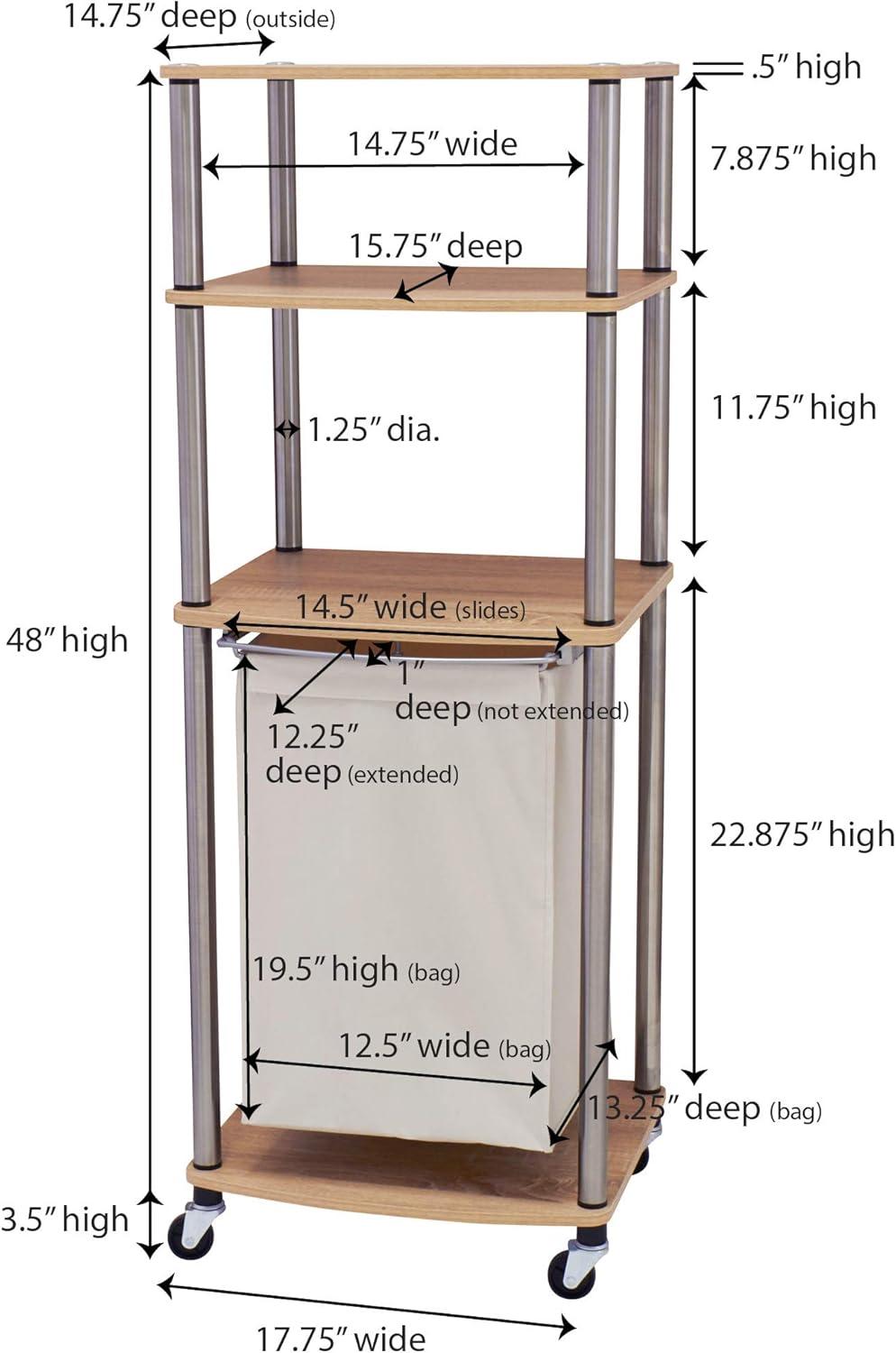 image:imageHousehold Essentials 3Bag Laundry Sorter Washable Linen Laundry Bags 3Load Capacity Versatile Light AshNatural