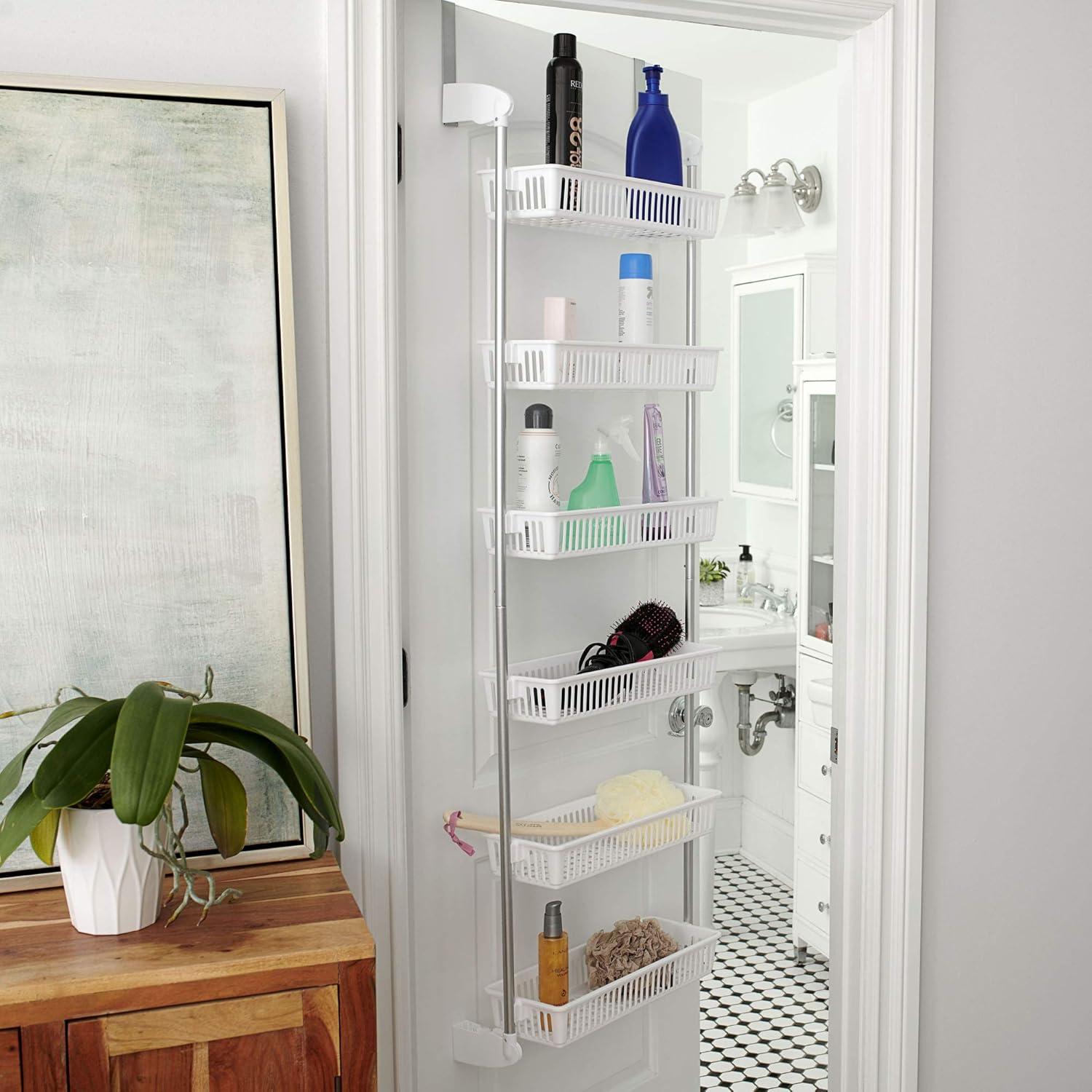 image:imageHousehold Essentials 6Tier Basket OverTheDoor Organizer LimeWhite