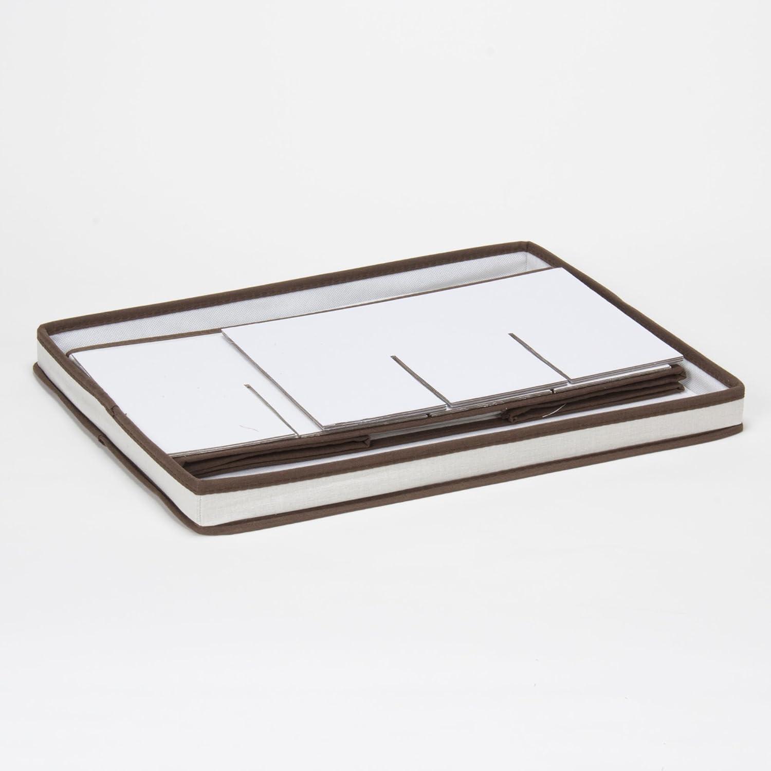 image:imageHousehold Essentials Balloon Wine Glass Storage Box Strong Frame and Handles Windowed Panel Fully Removable Lid Stackable and Foldable Perfect for Wider Stemware GrayNatural