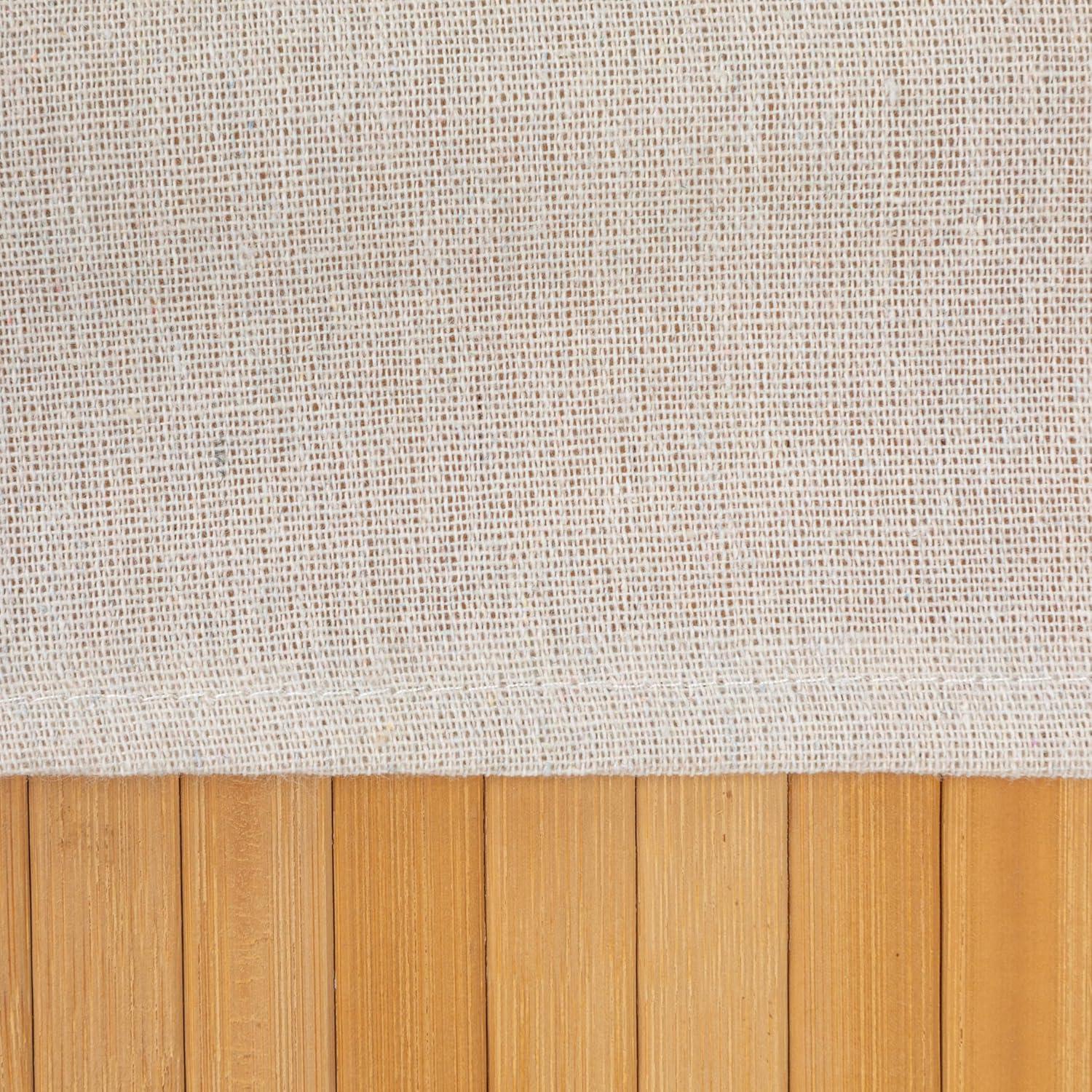image:imageHousehold Essentials Bamboo Laundry Hamper with Rope Handles 19Gallons WhiteNatural