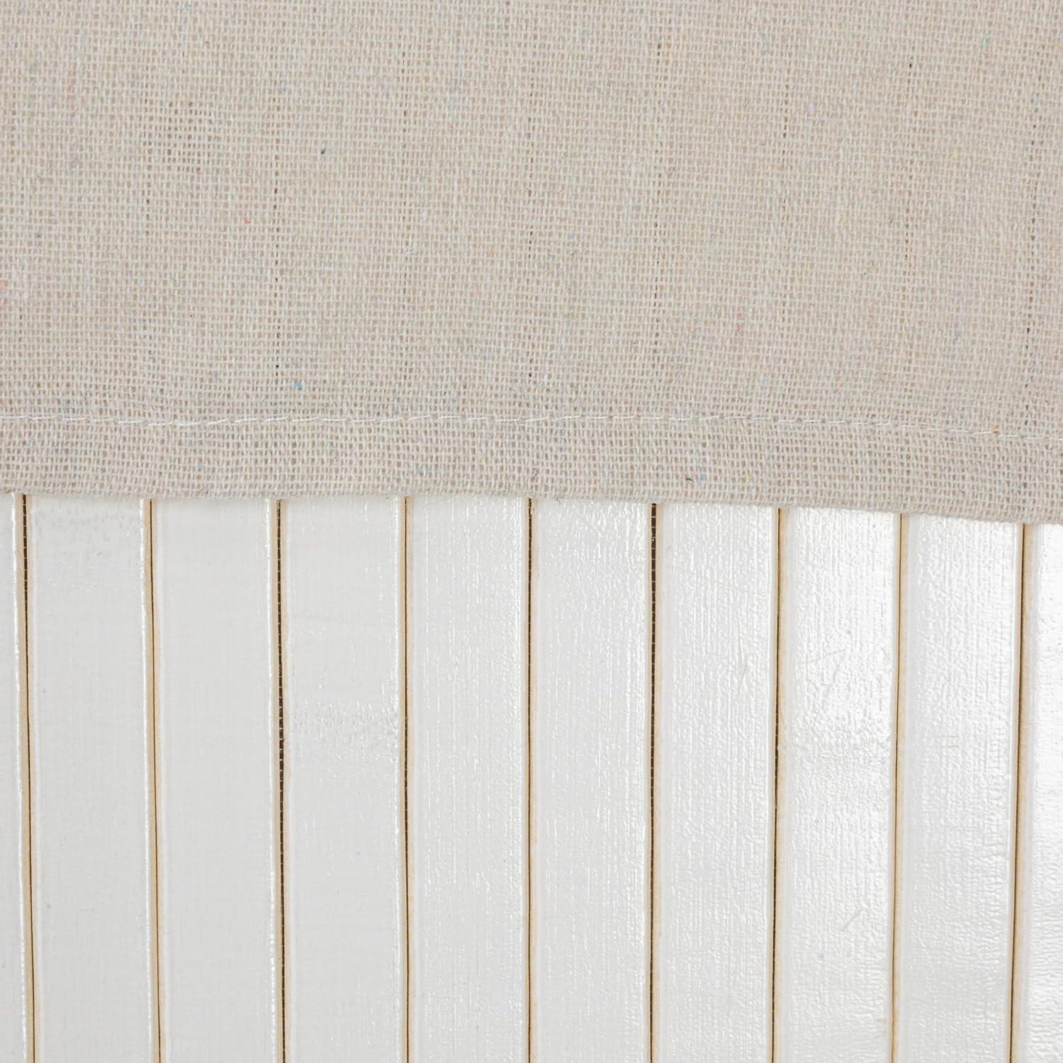 image:imageHousehold Essentials Bamboo Laundry Hamper with Rope Handles 19Gallons WhiteWhite