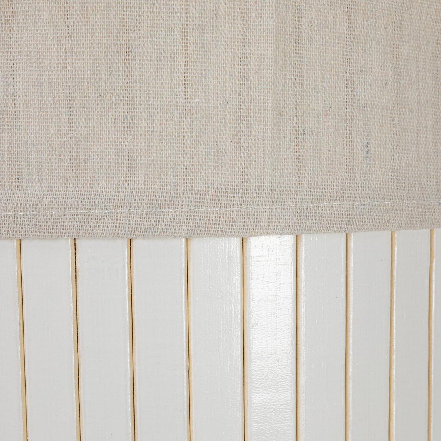 image:imageHousehold Essentials Bamboo Laundry Hamper with Rope Handles 19Gallons WhiteWhite