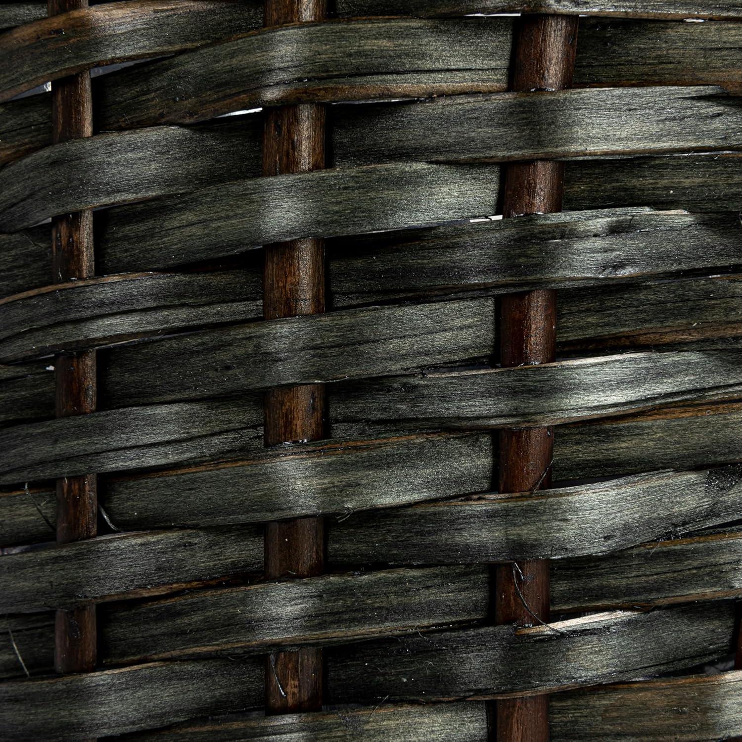 image:imageHousehold Essentials Black Small Willow Wicker Waste BasketBrown