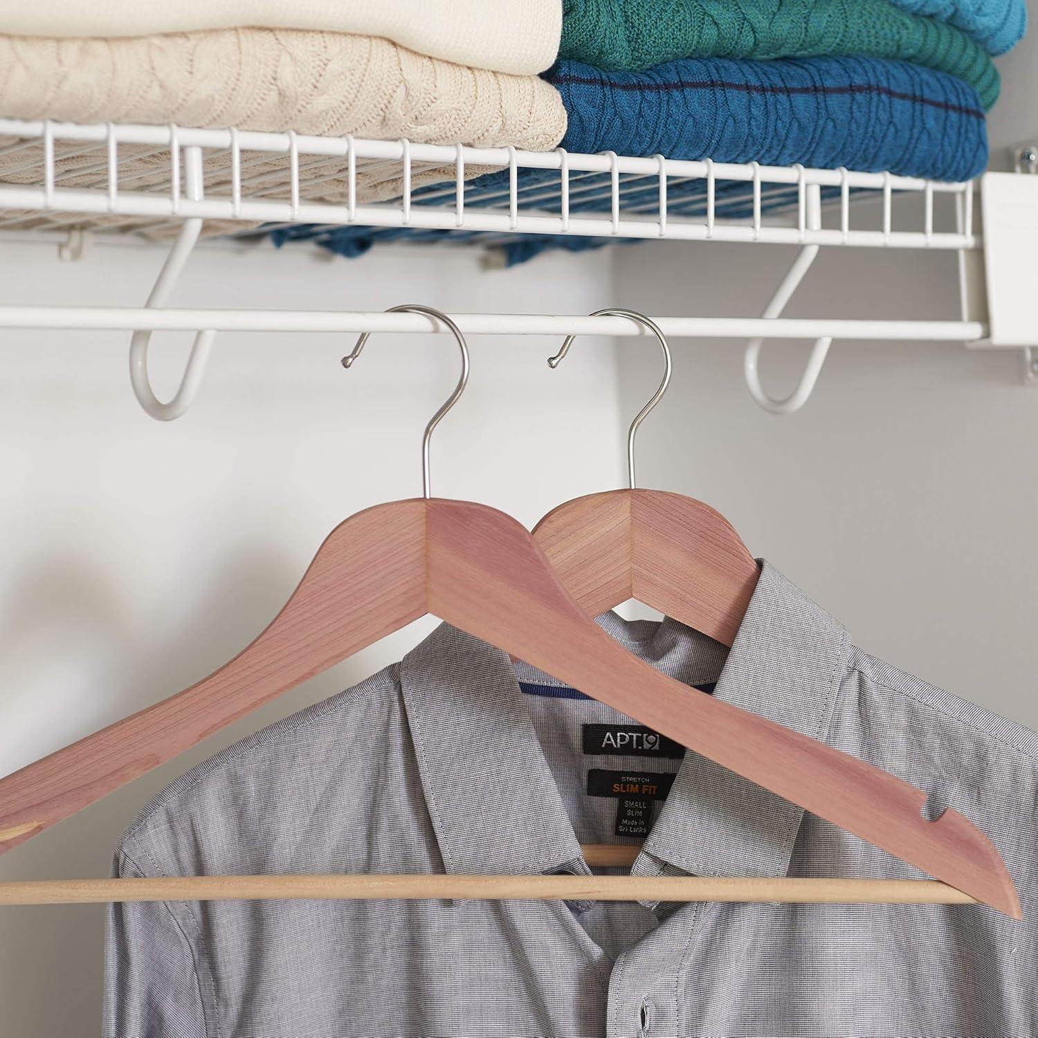 image:imageHousehold Essentials Cedar Fresh Cedar Panels for Closet 2 Pack BracketFree with a Variety of Potential Uses Natural12 Thin Hangers