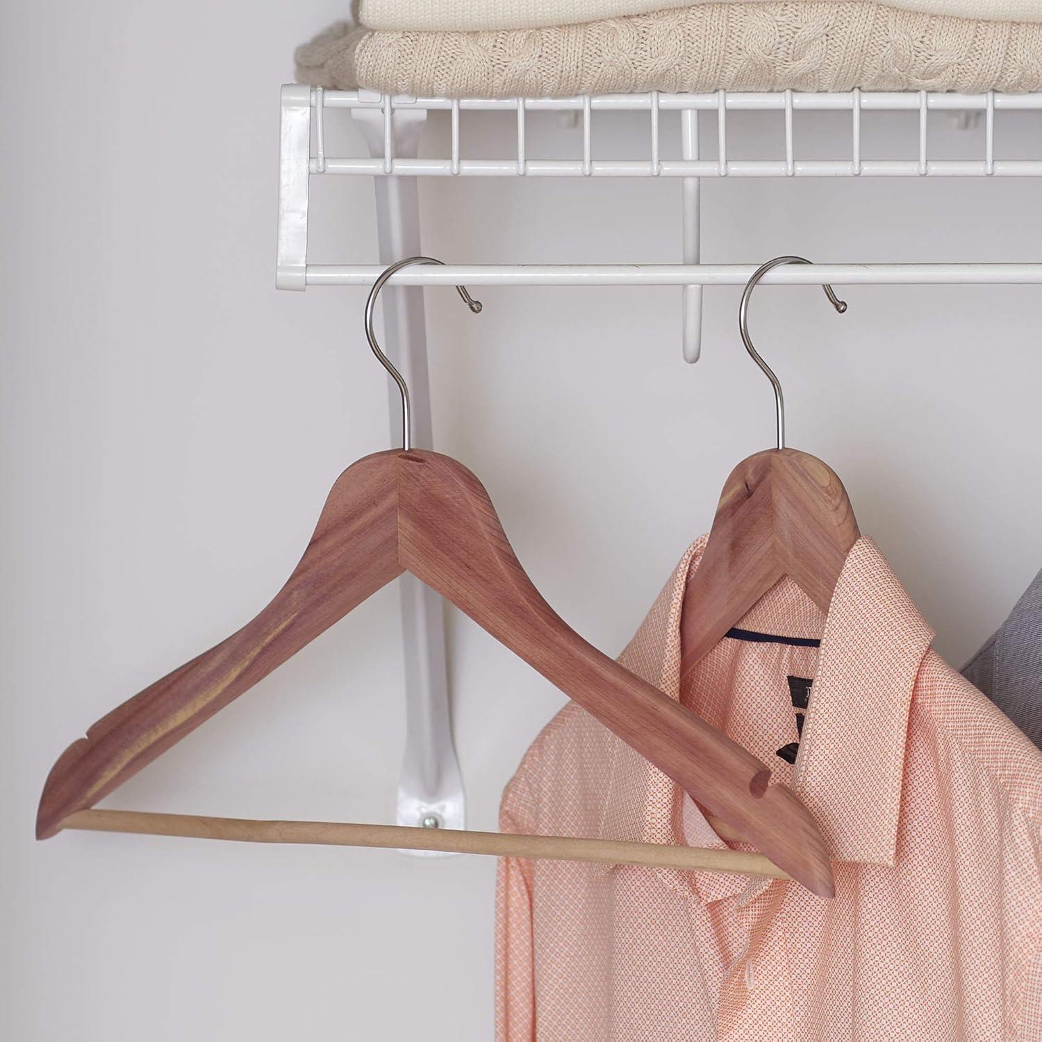 image:imageHousehold Essentials Cedar Fresh Cedar Panels for Closet 2 Pack BracketFree with a Variety of Potential Uses Natural16 Garment Thin Hangers