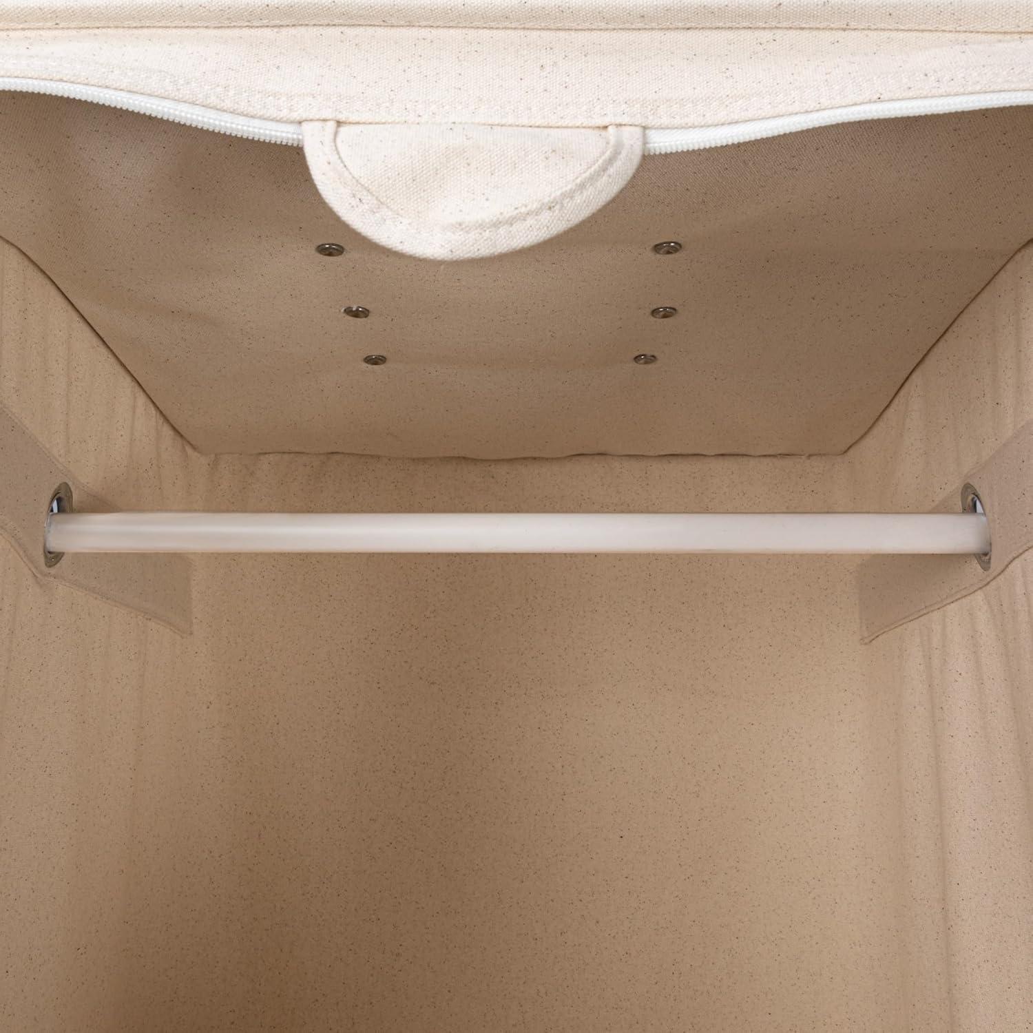 image:imageHousehold Essentials Cedarline Hanging Wardrobe HeavyDuty Cotton Canvas Breathable Versatile Natural