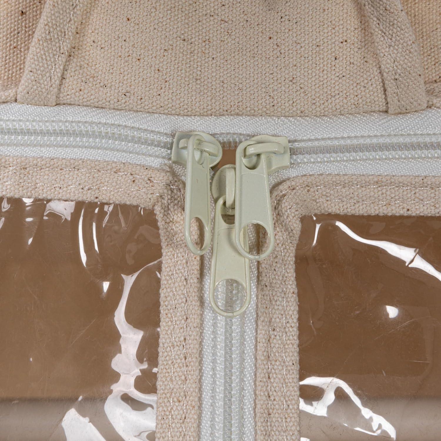 image:imageHousehold Essentials Cedarline Hanging Wardrobe HeavyDuty Cotton Canvas Breathable Versatile Natural