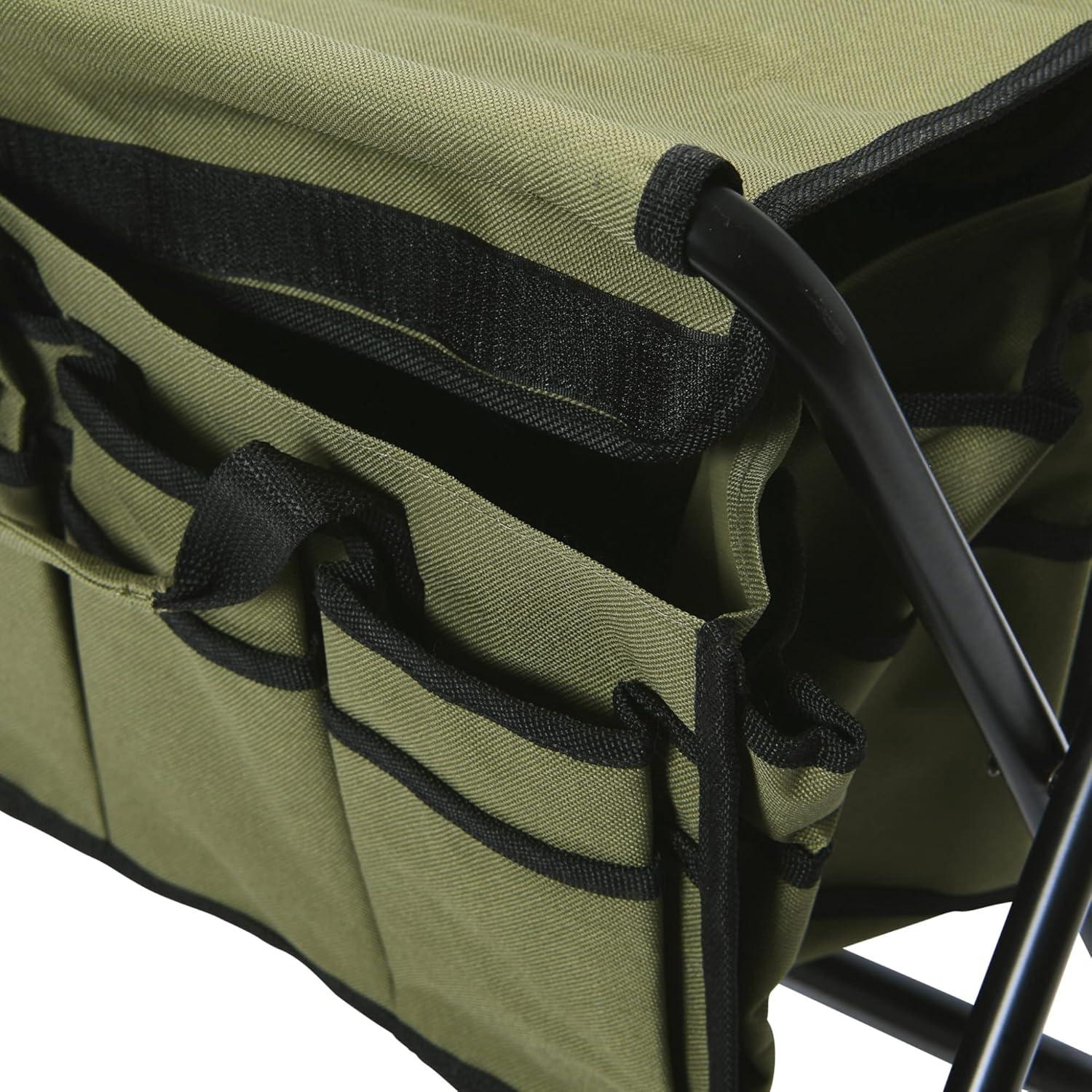 image:imageHousehold Essentials Collapsible Utility Stool TanOlive Green
