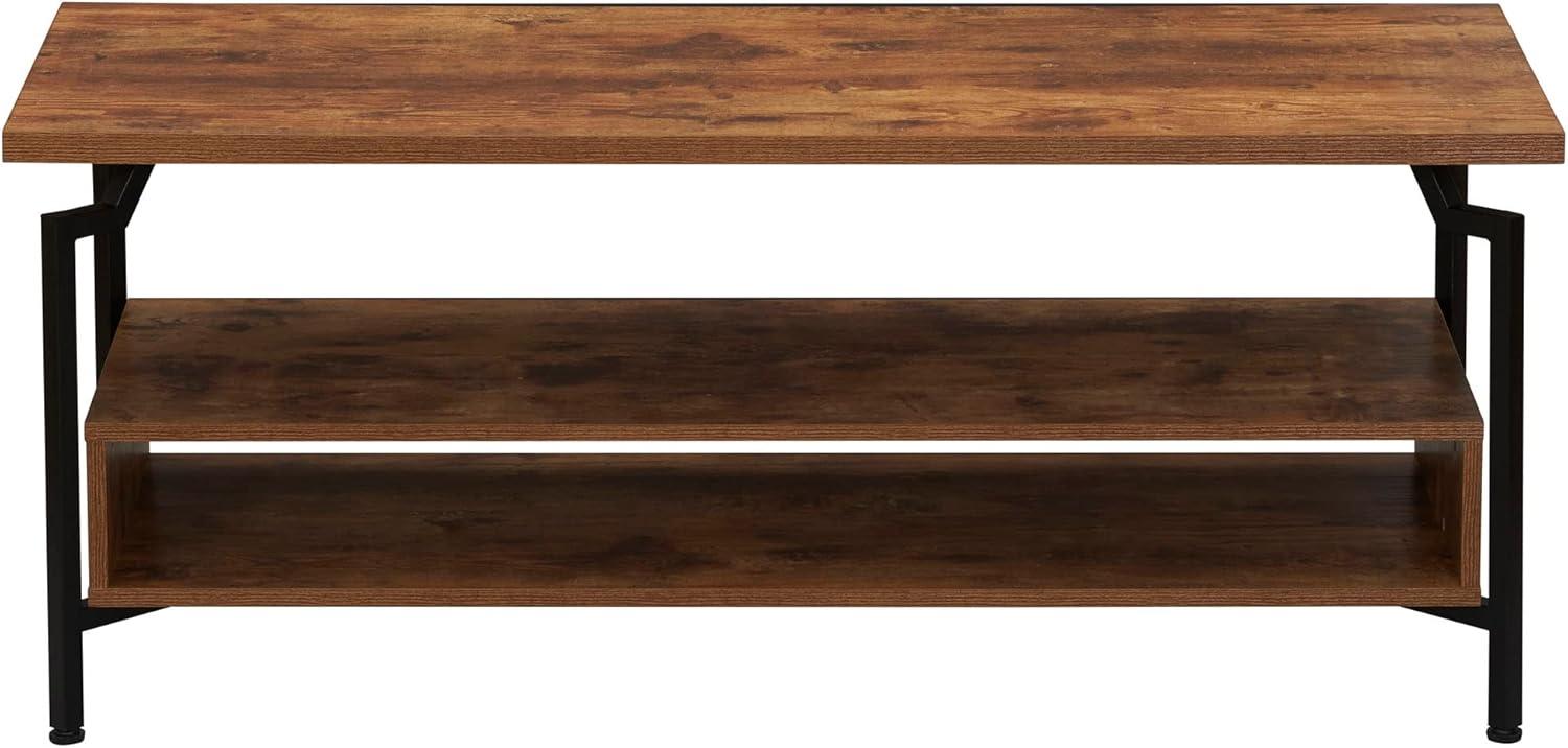 image:imageHousehold Essentials Crown Narrow 3 Shelf Open Storage Bookshelf Black Oak Wood Grain and Gold MetalRustic HickoryBlack
