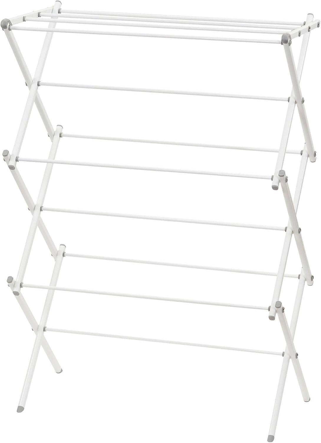 image:imageHousehold Essentials Folding Clothes Drying Rack with Strong Steel Frame and 11 Coated Dowels WhiteWhiteWhite