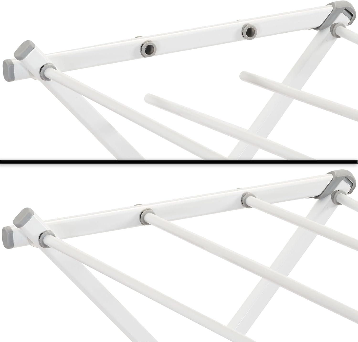 image:imageHousehold Essentials Folding Clothes Drying Rack with Strong Steel Frame and 11 Coated Dowels WhiteWhiteWhite