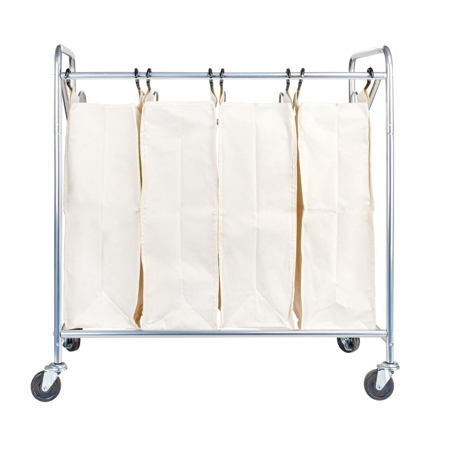 image:imageHousehold Essentials Four Bag Laundry Sorter Chrome Finish