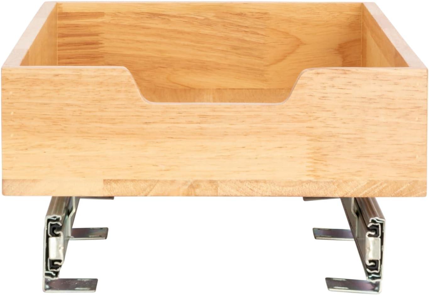 image:imageHousehold Essentials Glidez Steel and Wood PullOutSlideOut Storage Organizer for Under Cabinet Use 1Tier Design Fits Standard Size Cabinet or Shelf Brushed Nickel and Natural1Tier