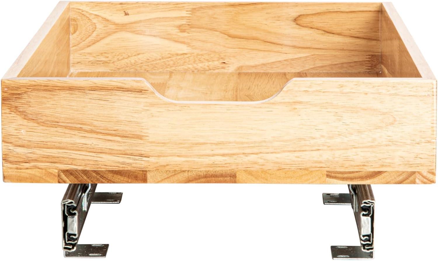 image:imageHousehold Essentials Glidez Steel and Wood PullOutSlideOut Storage Organizer for Under Cabinet Use 1Tier Design Fits Standard Size Cabinet or Shelf Brushed Nickel and Natural1Tier