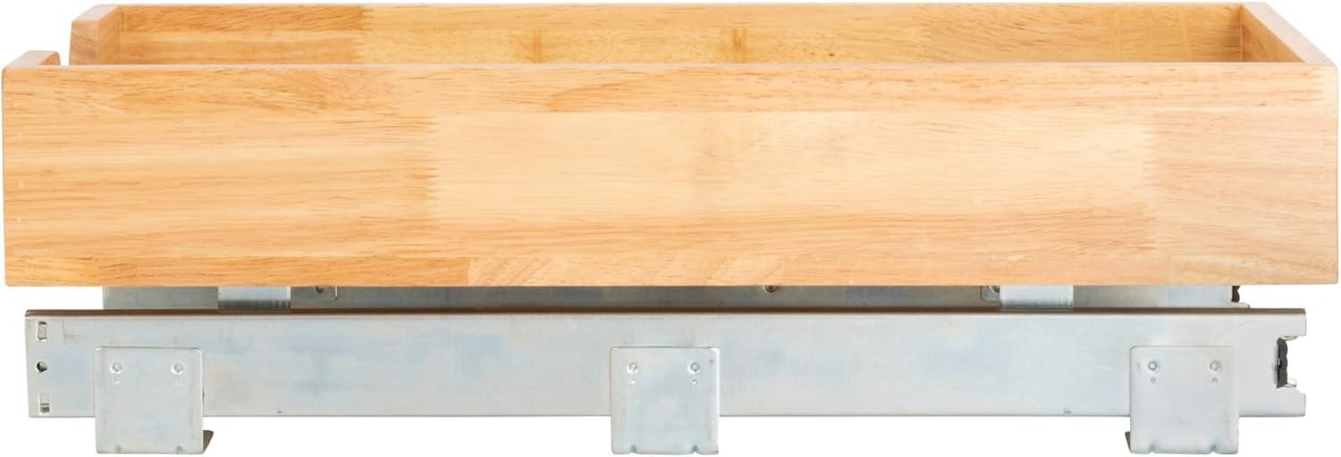 image:imageHousehold Essentials Glidez Steel and Wood PullOutSlideOut Storage Organizer for Under Cabinet Use 1Tier Design Fits Standard Size Cabinet or Shelf Brushed Nickel and Natural1Tier