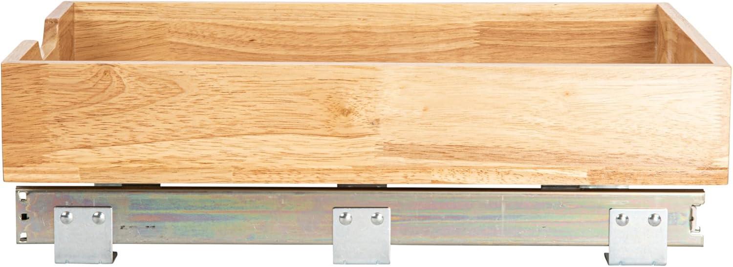 image:imageHousehold Essentials Glidez Steel and Wood PullOutSlideOut Storage Organizer for Under Cabinet Use 1Tier Design Fits Standard Size Cabinet or Shelf Brushed Nickel and Natural1Tier