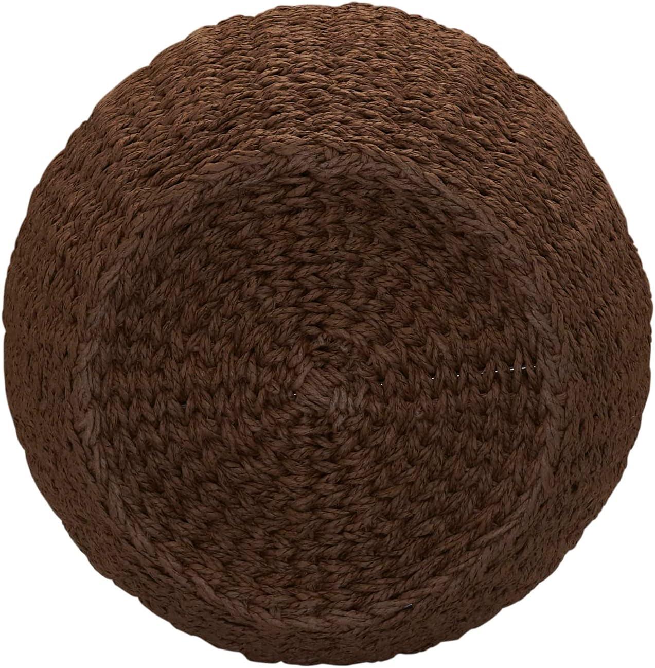 image:imageHousehold Essentials Handwoven Paper Rope Barrel Wicker Storage Basket Side Table BrownBrown Paper Rope