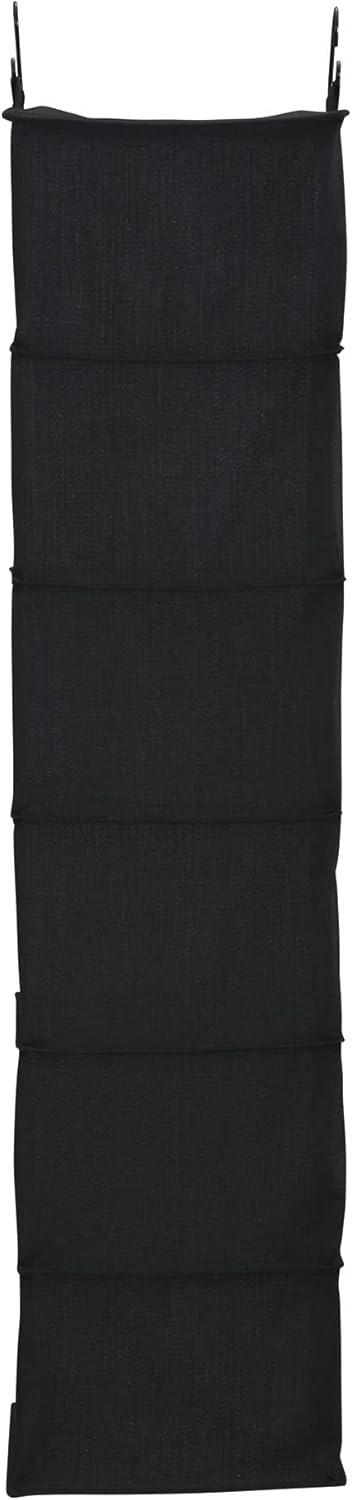 image:imageHousehold Essentials Hanging Cotton Blend Closet Organizer with 6 Storage Shelves DenimBlack