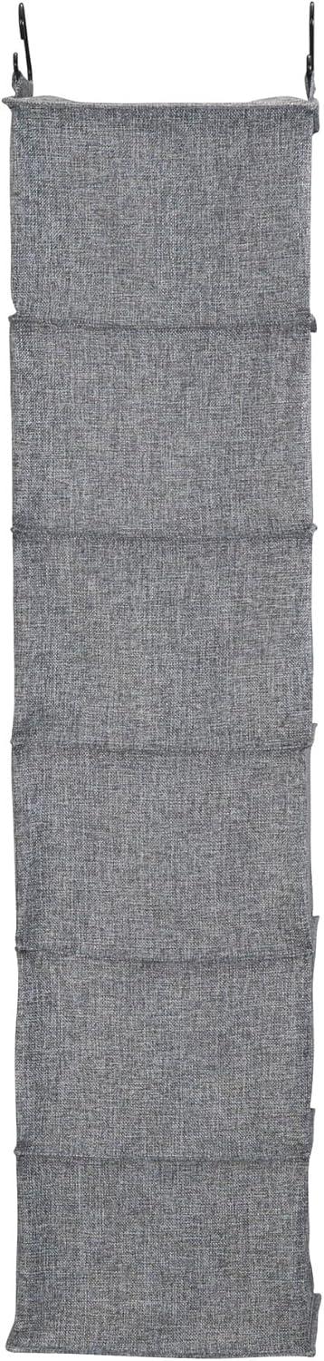 image:imageHousehold Essentials Hanging Cotton Blend Closet Organizer with 6 Storage Shelves DenimGraphite