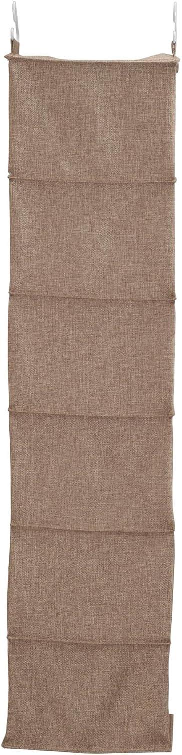 image:imageHousehold Essentials Hanging Cotton Blend Closet Organizer with 6 Storage Shelves DenimLatte