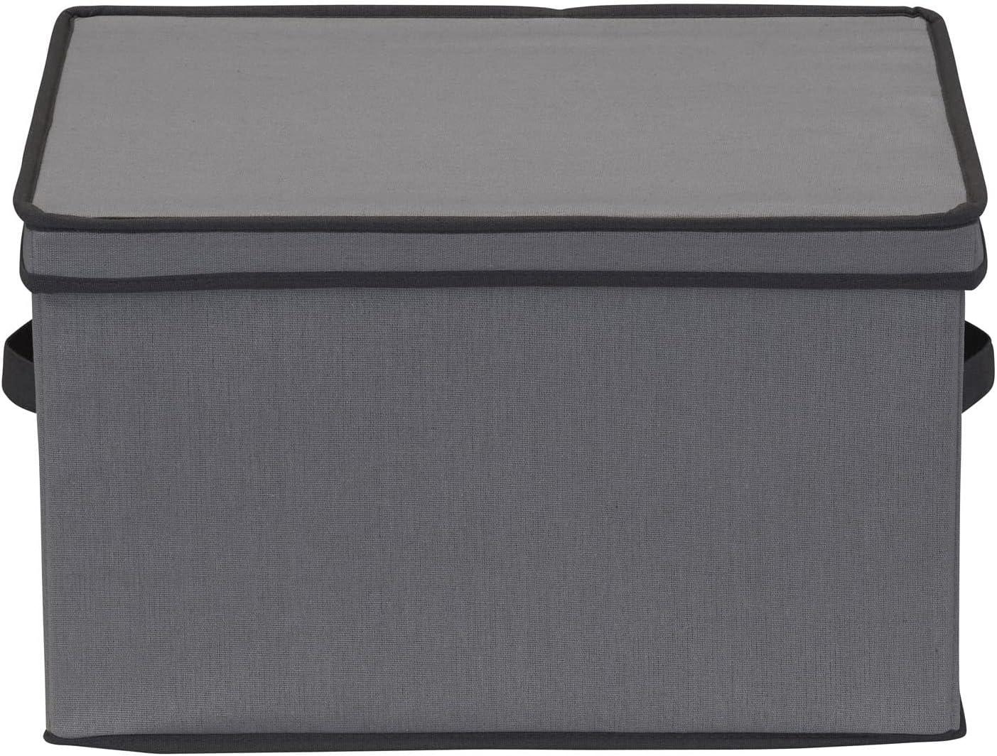 image:imageHousehold Essentials Holiday Stemware Storage Box Windowed Storage with Lid 12 Storage Compartments Double Handles Perfect for Storing Special Occasion Glassware Red with Green TrimGrey