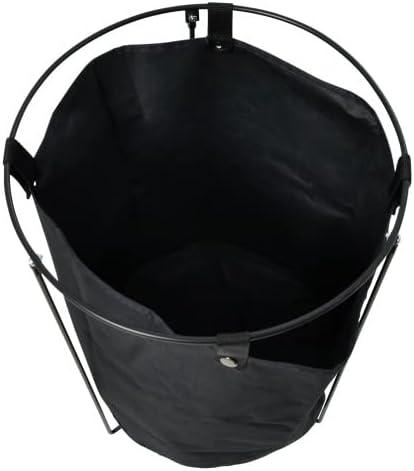 image:imageHousehold Essentials Iron Laundry Hamper with Removable BagBlack
