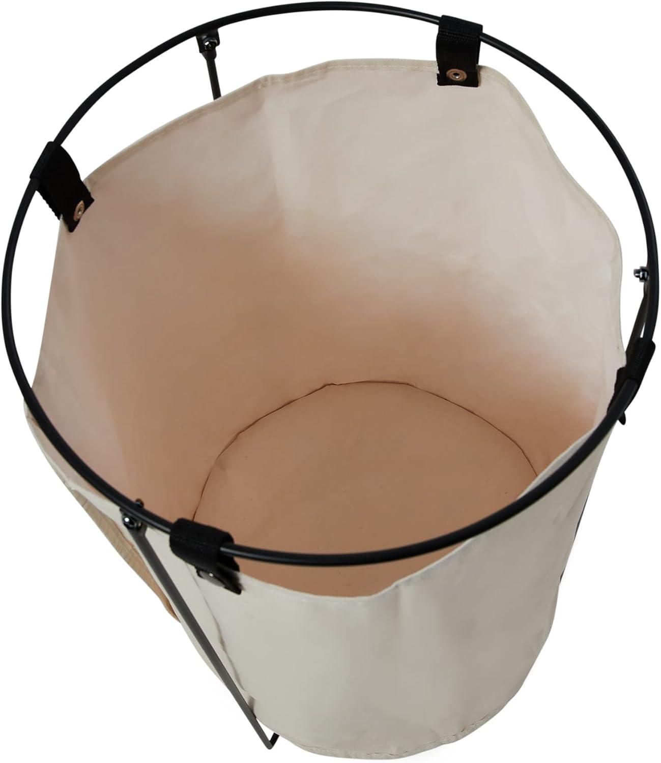 image:imageHousehold Essentials Iron Laundry Hamper with Removable BagNatural