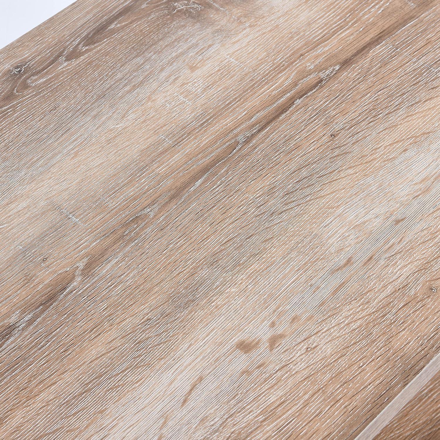 image:imageHousehold Essentials Jamestown Rectangular Coffee Table with Storage Shelf Coastal Oak Rustic Wood Grain and White MetalDistressed White