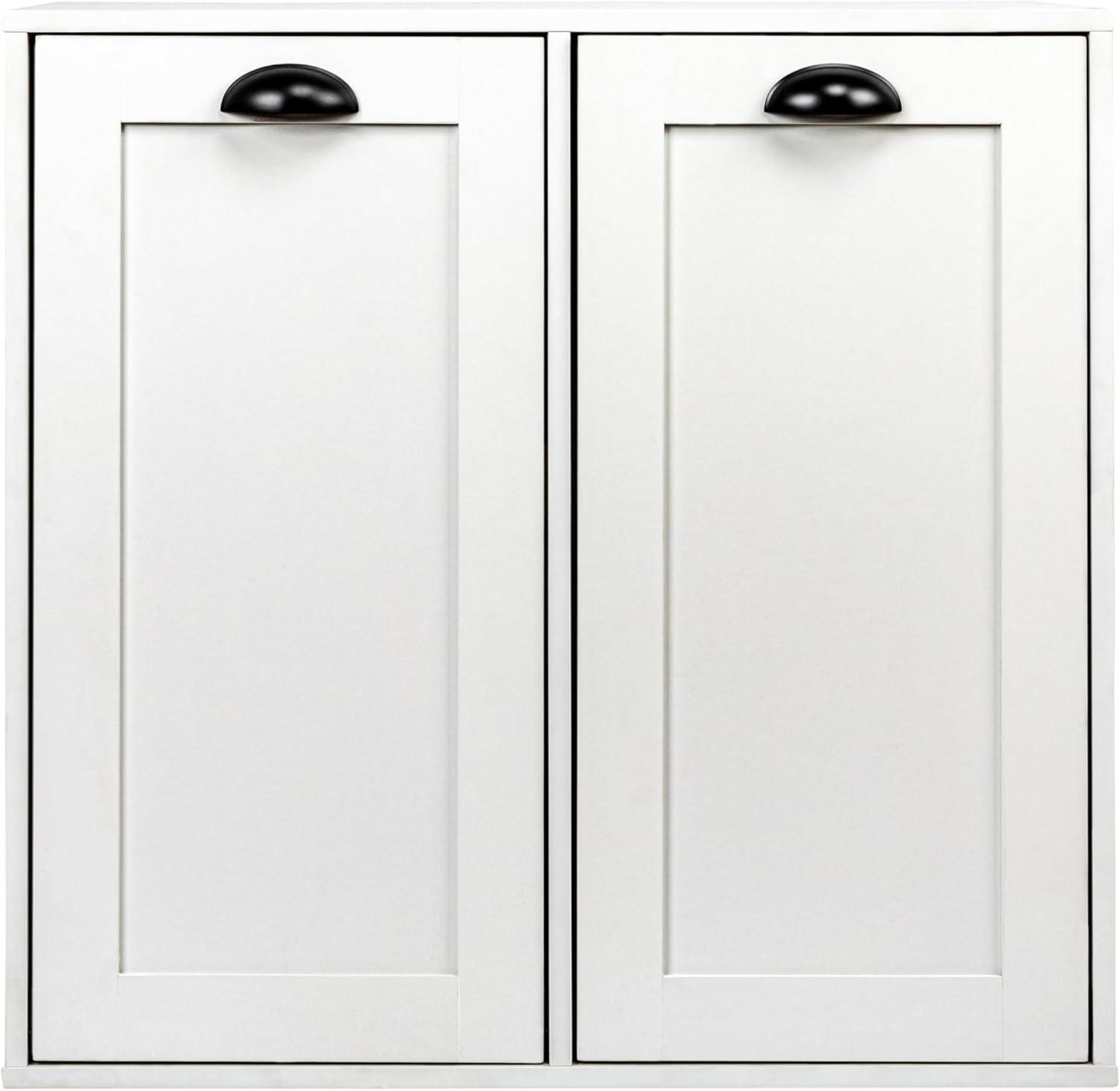 image:imageHousehold Essentials Laundry Sorter Cabinet Oak FinishWhite