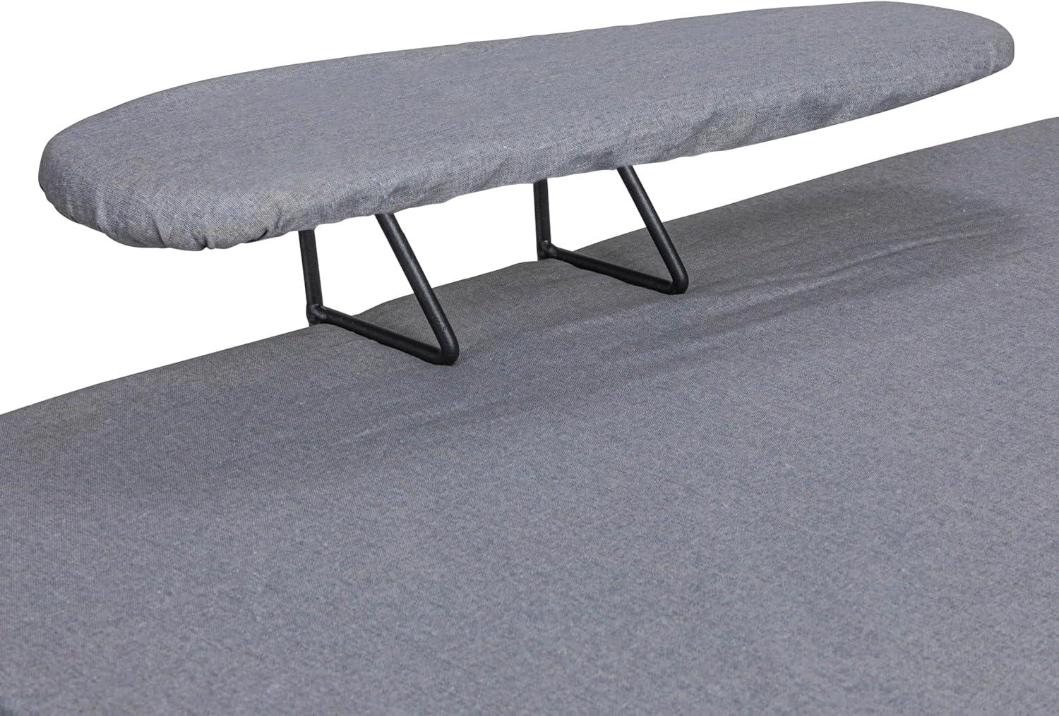 image:imageHousehold Essentials Mega Wide Top Ironing Board 4Legs Steel Top Ironing Board with Fixed Iron Rest FiberTech Cover and Fiber Pad Scorch and Stain Resistant Antique Bronze FrameGreyBlack