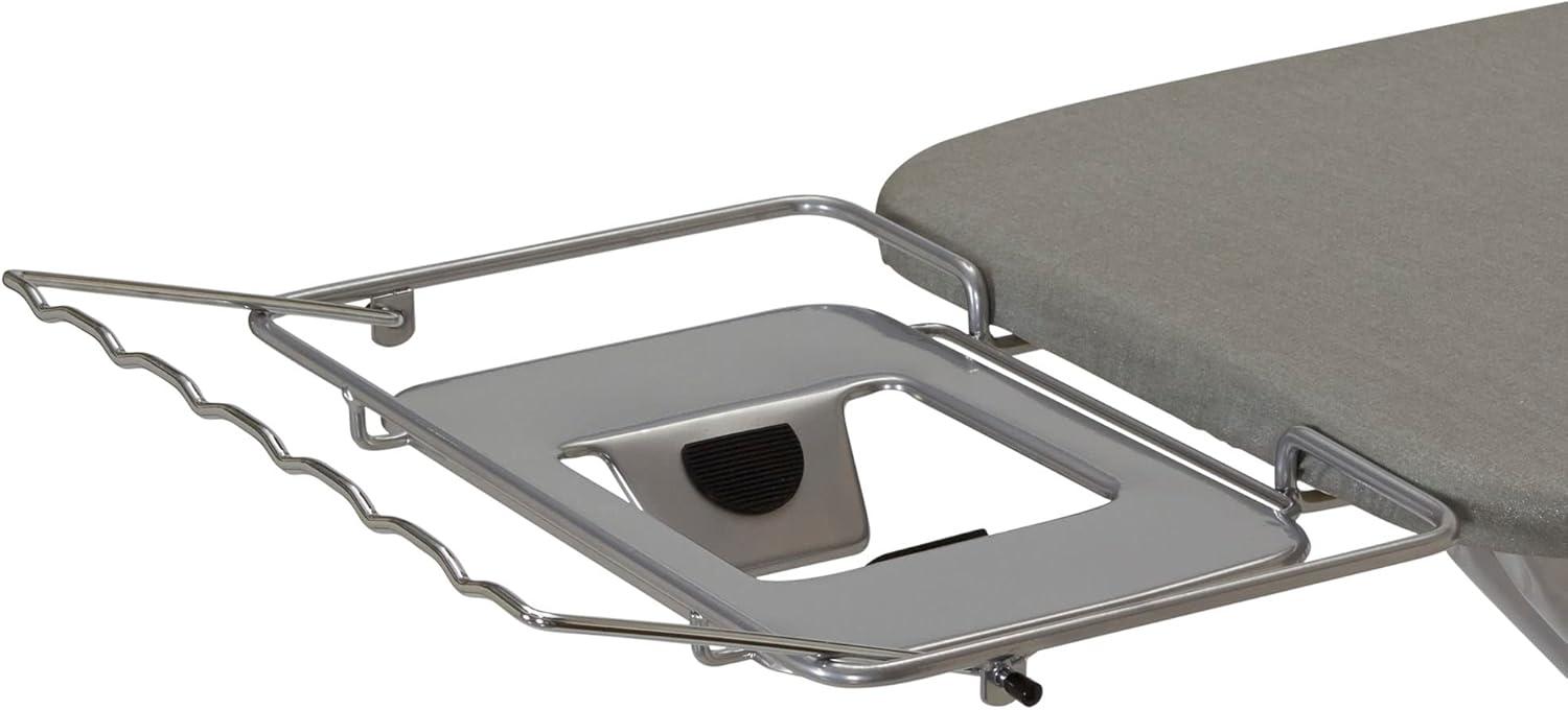 image:imageHousehold Essentials Mega Wide Top Ironing Board 4Legs Steel Top Ironing Board with Fixed Iron Rest FiberTech Cover and Fiber Pad Scorch and Stain Resistant Antique Bronze FrameGreySilver