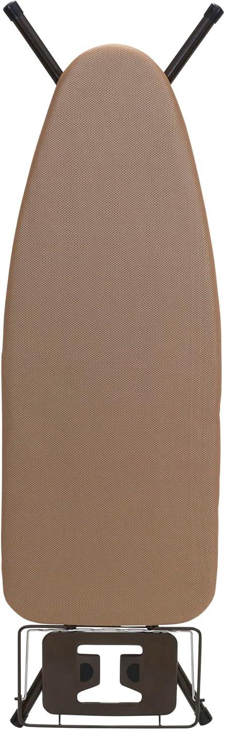 image:imageHousehold Essentials Mega Wide Top Ironing Board 4Legs Steel Top Ironing Board with Fixed Iron Rest FiberTech Cover and Fiber Pad Scorch and Stain Resistant Antique Bronze FrameBrownBronze