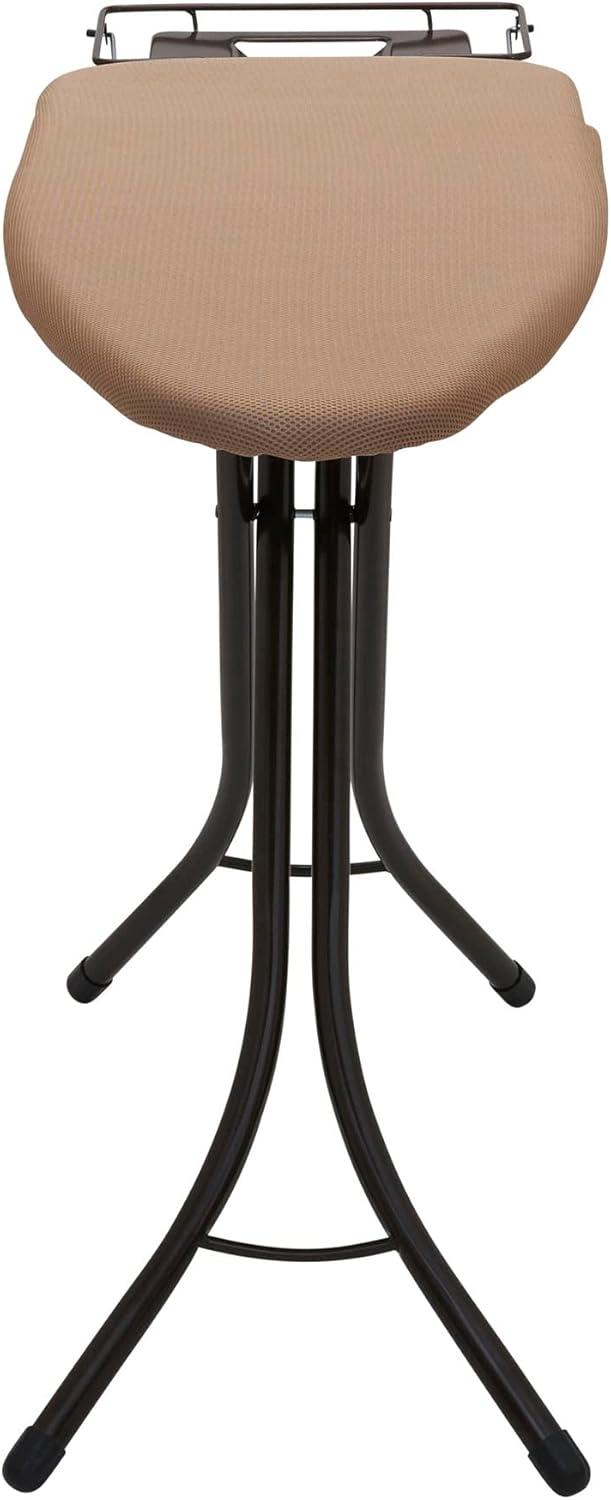 image:imageHousehold Essentials Mega Wide Top Ironing Board 4Legs Steel Top Ironing Board with Fixed Iron Rest FiberTech Cover and Fiber Pad Scorch and Stain Resistant Antique Bronze FrameBrownBronze
