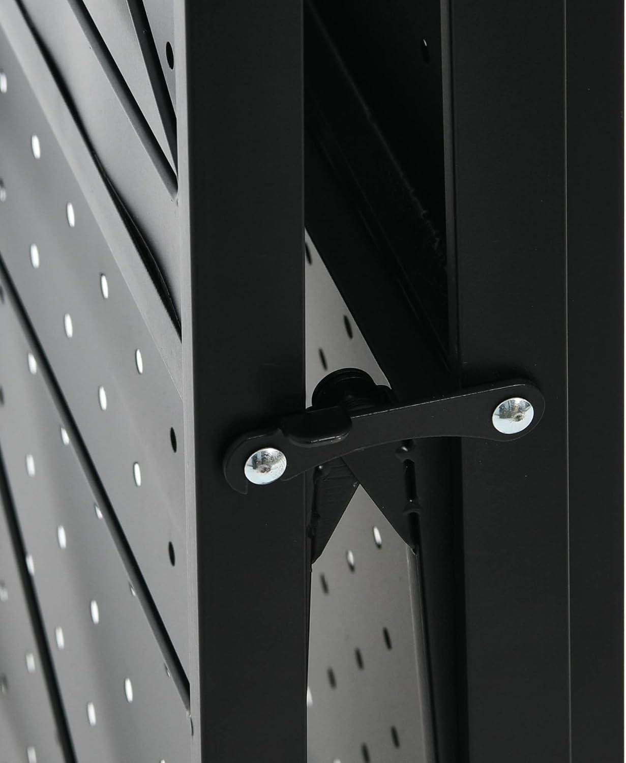 image:imageHousehold Essentials Metal 3Tier Foldable Utility Rack Black